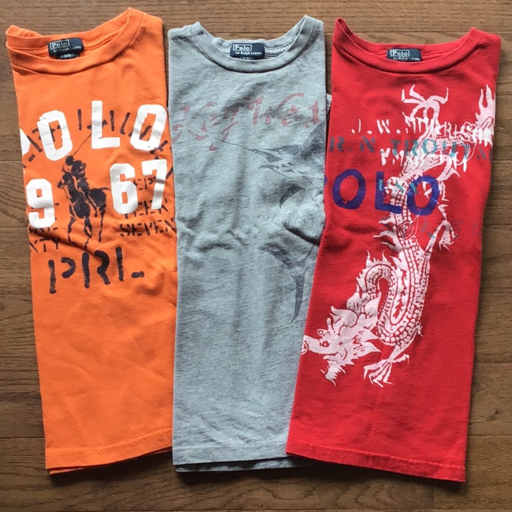 Ralph Lauren Boys Short Sleeve Graphic Tees Lot